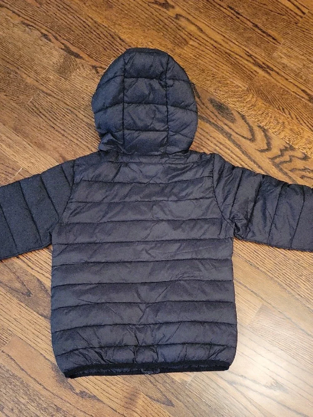 Spyder Kids Black Hooded Puffer Jacket